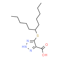 ChemSpider 2D Image | 4-CARBOXY-5-(1-PENTYL)HEXYLSULFANYL-1,2,3-TRIAZOLE | C14H25N3O2S
