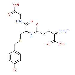 ChemSpider 2D Image | N-[(4S)-4-Ammonio-4-carboxybutanoyl]-S-(4-bromobenzyl)-L-cysteinylglycine | C17H23BrN3O6S