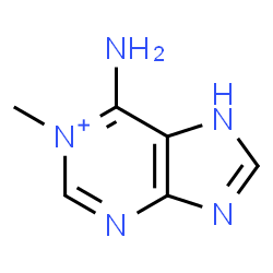 ChemSpider 2D Image | 6-Amino-1-methyl-7H-purin-1-ium | C6H8N5