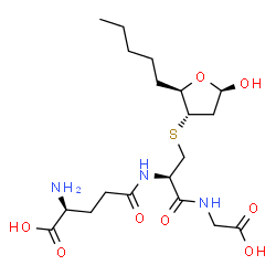 ChemSpider 2D Image | 4-S-GLUTATHIONYL-5-PENTYL-TETRAHYDRO-FURAN-2-OL | C19H33N3O8S