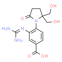 ChemSpider 2D Image | 1-(4-CARBOXY-2-GUANIDINOPENTYL)-5,5'-DI(HYDROXYMETHYL)PYRROLIDIN-2-ONE | C14H18N4O5