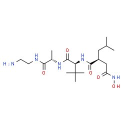 ChemSpider 2D Image | N-{(2R)-2-[2-(Hydroxyamino)-2-oxoethyl]-4-methylpentanoyl}-3-methyl-L-valyl-N-(2-aminoethyl)-L-alaninamide | C19H37N5O5