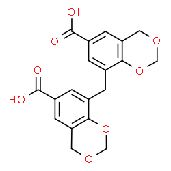 ChemSpider 2D Image | 8,8'-Methylenebis(4H-1,3-benzodioxine-6-carboxylic acid) | C19H16O8