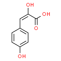 ChemSpider 2D Image | (2E)-2-Hydroxy-3-(4-hydroxyphenyl)acrylic acid | C9H8O4
