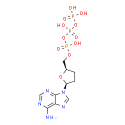 ChemSpider 2D Image | 2',3'-dideoxyadenosine-5'-triphosphate | C10H16N5O11P3