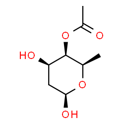 ChemSpider 2D Image | 4-O-Acetyl-2,6-dideoxy-beta-D-lyxo-hexopyranose | C8H14O5