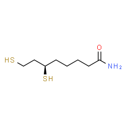 ChemSpider 2D Image | (6R)-6,8-Disulfanyloctanamide | C8H17NOS2