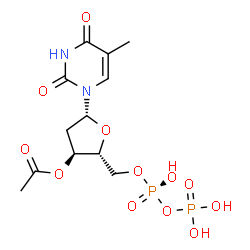 ChemSpider 2D Image | 3'-O-Acetylthymidine 5'-(trihydrogen diphosphate) | C12H18N2O12P2