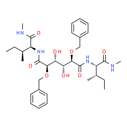 ChemSpider 2D Image | N,N-[2,5-O-[DIBENZYL]-GLUCARYL]-DI-[ISOLEUCYL-AMIDO-METHANE] | C34H50N4O8