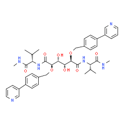 ChemSpider 2D Image | N,N-[2,5-O-[DI-4-PYRIDIN-3-YL-BENZYL]-GLUCARYL]-DI-[VALYL-AMIDO-METHANE] | C42H52N6O8