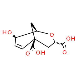 ChemSpider 2D Image | 8-HYDROXY-2-OXA-BICYCLO[3.3.1]NON-6-ENE-3,5-DICARBOXYLIC ACID | C10H12O6