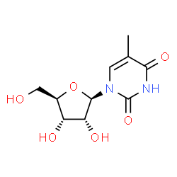 ChemSpider 2D Image | 1-(beta-D-ribofuranosyl)thymine | C10H14N2O6
