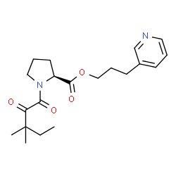 ChemSpider 2D Image | 3-(3-Pyridinyl)propyl 1-(3,3-dimethyl-2-oxopentanoyl)-L-prolinate | C20H28N2O4