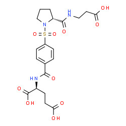 ChemSpider 2D Image | 1-[(4-{[(1S)-1,3-Dicarboxypropyl]carbamoyl}phenyl)sulfonyl]-D-prolyl-beta-alanine | C20H25N3O10S