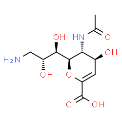 ChemSpider 2D Image | 5-(Acetylamino)-9-amino-2,6-anhydro-3,5,9-trideoxy-D-glycero-D-galacto-non-2-enonic acid | C11H18N2O7