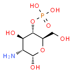 ChemSpider 2D Image | 2-Amino-2-deoxy-4-O-phosphono-alpha-D-glucopyranose | C6H14NO8P