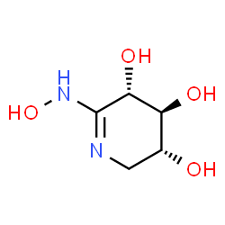 ChemSpider 2D Image | (3R,4S,5S)-6-(Hydroxyamino)-2,3,4,5-tetrahydro-3,4,5-pyridinetriol | C5H10N2O4