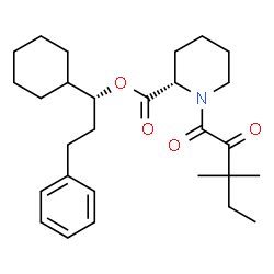 ChemSpider 2D Image | (1R)-1-Cyclohexyl-3-phenylpropyl (2S)-1-(3,3-dimethyl-2-oxopentanoyl)-2-piperidinecarboxylate | C28H41NO4