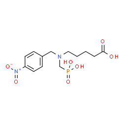 ChemSpider 2D Image | 5-[(4-nitrobenzyl)(phosphonomethyl)amino]valeric acid | C13H19N2O7P