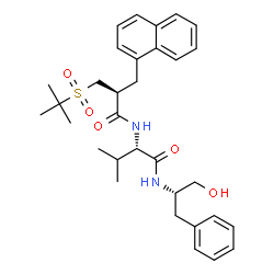ChemSpider 2D Image | [2-(2-METHYL-PROPANE-2-SULFONYLMETHYL)-3-NAPHTHALEN-1-YL-PROPIONYL-VALINYL]-PHENYLALANINOL | C32H42N2O5S