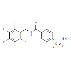ChemSpider 2D Image | N-(Pentafluorobenzyl)-4-sulfamoylbenzamide | C14H9F5N2O3S