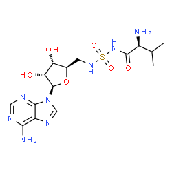 ChemSpider 2D Image | N-[VALINYL]-N'-[ADENOSYL]-DIAMINOSUFONE | C15H24N8O6S