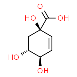 ChemSpider 2D Image | (1R,4R,5R)-1,4,5-Trihydroxy-2-cyclohexene-1-carboxylic acid | C7H10O5