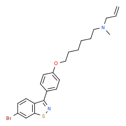 ChemSpider 2D Image | N-Allyl-6-[4-(6-bromo-1,2-benzothiazol-3-yl)phenoxy]-N-methyl-1-hexanamine | C23H27BrN2OS