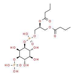 ChemSpider 2D Image | 2-(BUTANOYLOXY)-1-{[(HYDROXY{[2,3,4,6-TETRAHYDROXY-5-(PHOSPHONOOXY)CYCLOHEXYL]OXY}PHOSPHORYL)OXY]METHYL}ETHYL BUTANOATE | C17H32O16P2