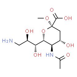 ChemSpider 2D Image | 9-deoxy-9-amino-2-o-methyl-5-n-acetyl-alpha-d-neuraminic acid | C12H22N2O8