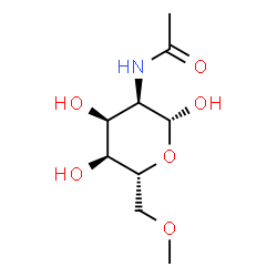 ChemSpider 2D Image | 2-Acetamido-2-deoxy-6-O-methyl-beta-D-allopyranose | C9H17NO6