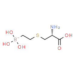 ChemSpider 2D Image | (2-{[(2R)-2-Amino-2-carboxyethyl]sulfanyl}ethyl)(trihydroxy)borate(1-) | C5H13BNO5S