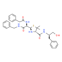 ChemSpider 2D Image | 2-(benzylcarbamoyl-phenylacetylamino-methyl)-5,5-dimethyl-thiazolidine-4-carboxylic acid (hydroxymethyl-2-phenylethyl)amide | C32H38N4O4S