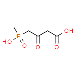 ChemSpider 2D Image | 4-(hydroxymethylphosphinoyl)-3-oxobutanoic acid | C5H9O5P