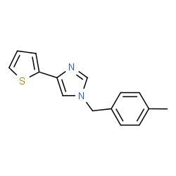 ChemSpider 2D Image | 1-(4-Methylbenzyl)-4-(2-thienyl)-1H-imidazole | C15H14N2S