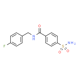 ChemSpider 2D Image | N-(4-Fluorobenzyl)-4-sulfamoylbenzamide | C14H13FN2O3S