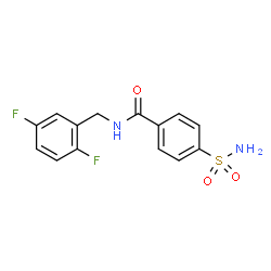 ChemSpider 2D Image | N-(2,5-Difluorobenzyl)-4-sulfamoylbenzamide | C14H12F2N2O3S