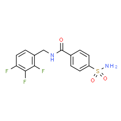 ChemSpider 2D Image | 4-Sulfamoyl-N-(2,3,4-trifluorobenzyl)benzamide | C14H11F3N2O3S