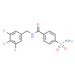ChemSpider 2D Image | 4-Sulfamoyl-N-(3,4,5-trifluorobenzyl)benzamide | C14H11F3N2O3S