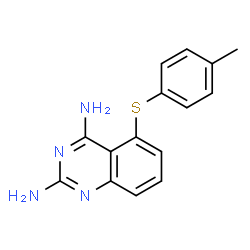 ChemSpider 2D Image | 5-(p-Tolylthio)quinazoline-2,4-diamine | C15H14N4S