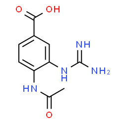 ChemSpider 2D Image | 4-Acetamido-3-carbamimidamidobenzoic acid | C10H12N4O3