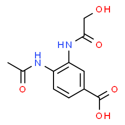ChemSpider 2D Image | 4-Acetamido-3-(glycoloylamino)benzoic acid | C11H12N2O5