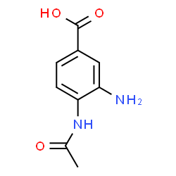 ChemSpider 2D Image | 4-Acetamido-3-aminobenzoic acid | C9H10N2O3