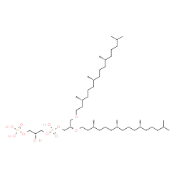 ChemSpider 2D Image | (2R,8S,13R,17R,21R)-2,5-Dihydroxy-13,17,21,25-tetramethyl-5-oxido-8-{[(3R,7R,11R)-3,7,11,15-tetramethylhexadecyl]oxy}-4,6,10-trioxa-5lambda~5~-phosphahexacos-1-yl dihydrogen phosphate | C46H96O11P2