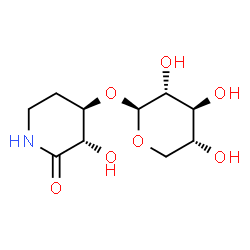 ChemSpider 2D Image | (3S,4R)-3-Hydroxy-2-oxo-4-piperidinyl beta-D-xylopyranoside | C10H17NO7