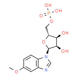 ChemSpider 2D Image | N1-(5'-PHOSPHO-ALPHA-RIBOSYL)-5-METHOXYBENZIMIDAZOLE | C13H17N2O8P