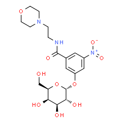 ChemSpider 2D Image | (3-NITRO-5-(2-MORPHOLIN-4-YL-ETHYLAMINOCARBONYL)PHENYL)-GALACTOPYRANOSIDE | C19H27N3O10