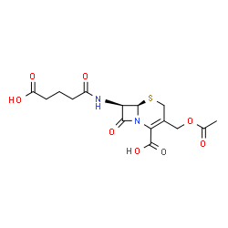 ChemSpider 2D Image | Glutaryl-7-aminocephalosporanic acid | C15H18N2O8S