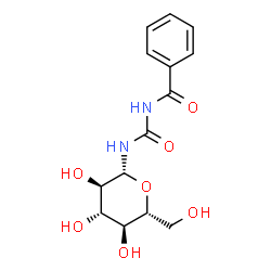 ChemSpider 2D Image | N-(Benzoylcarbamoyl)-beta-D-glucopyranosylamine | C14H18N2O7