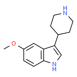 ChemSpider 2D Image | 5-Methoxy-3-(4-piperidinyl)-1H-indole | C14H18N2O
